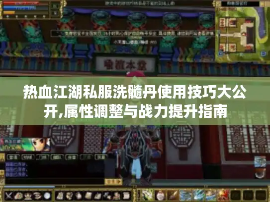 热血江湖私服洗髓丹使用技巧大公开,属性调整与战力提升指南
