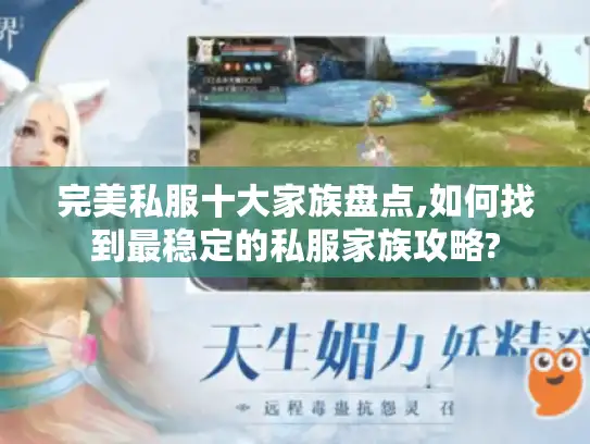 完美私服十大家族盘点,如何找到最稳定的私服家族攻略?