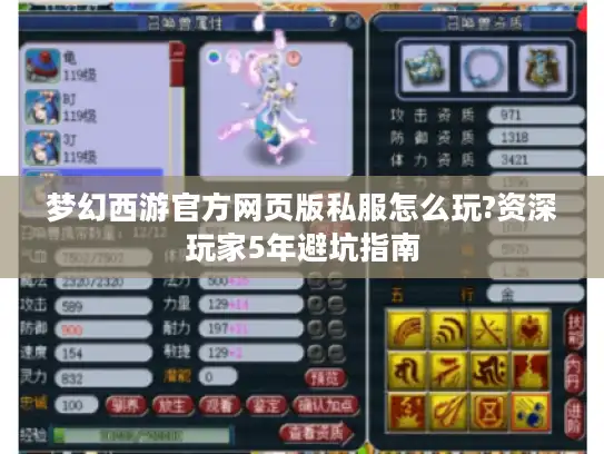 梦幻西游官方网页版私服怎么玩?资深玩家5年避坑指南