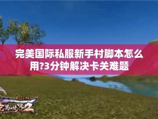 完美国际私服新手村脚本怎么用?3分钟解决卡关难题