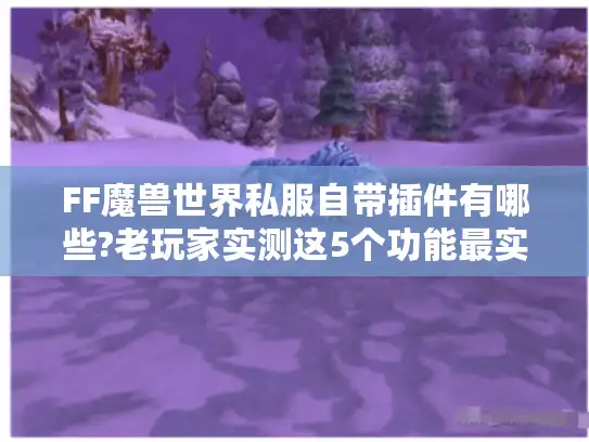 FF魔兽世界私服自带插件有哪些?老玩家实测这5个功能最实用