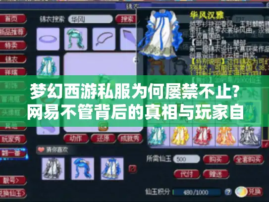 梦幻西游私服为何屡禁不止?网易不管背后的真相与玩家自救指南