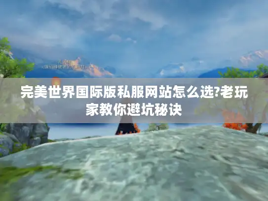 完美世界国际版私服网站怎么选?老玩家教你避坑秘诀