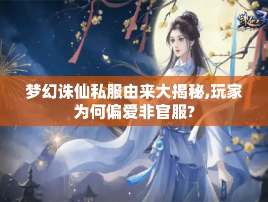 梦幻诛仙私服由来大揭秘,玩家为何偏爱非官服?