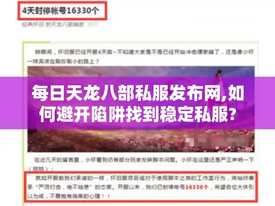 每日天龙八部私服发布网,如何避开陷阱找到稳定私服?