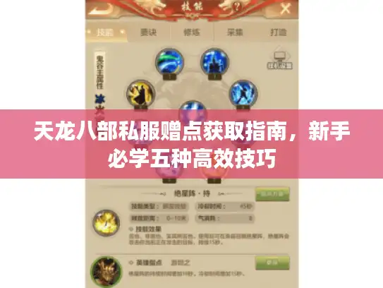 天龙八部私服赠点获取指南,新手必学五种高效技巧 天龙八部私服赠点获取指南,新手必学五种高效技巧
