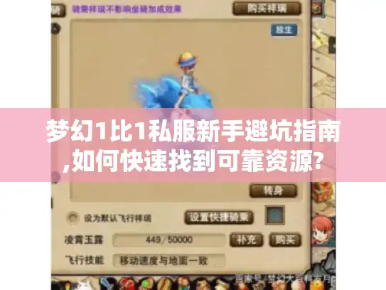梦幻1比1私服新手避坑指南,如何快速找到可靠资源?
