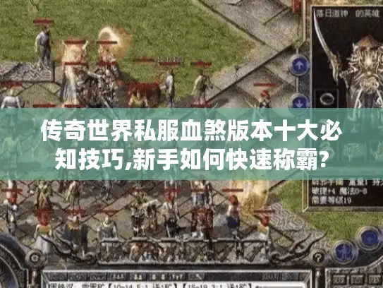 传奇世界私服血煞版本十大必知技巧,新手如何快速称霸?