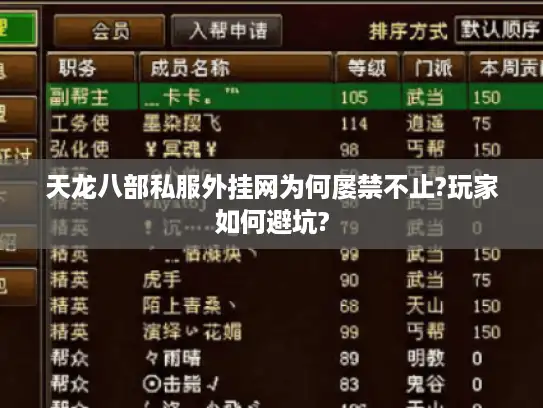 天龙八部私服外挂网为何屡禁不止?玩家如何避坑?