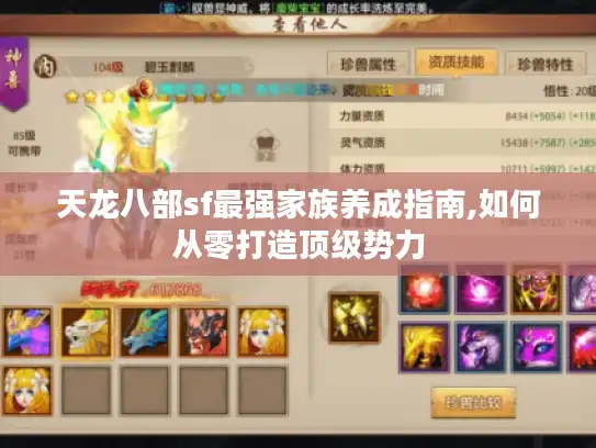 天龙八部sf最强家族养成指南,如何从零打造顶级势力