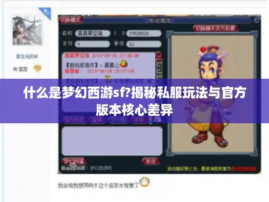 什么是梦幻西游sf?揭秘私服玩法与官方版本核心差异