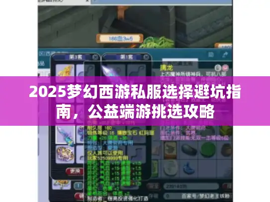 2025梦幻西游私服选择避坑指南，公益端游挑选攻略