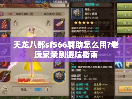天龙八部sf566辅助怎么用?老玩家亲测避坑指南