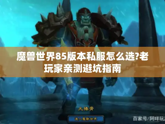 魔兽世界85版本私服怎么选?老玩家亲测避坑指南