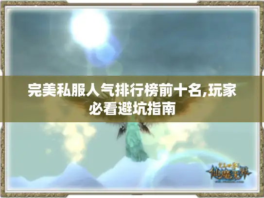 完美私服人气排行榜前十名,玩家必看避坑指南