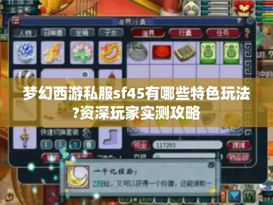 梦幻西游私服sf45有哪些特色玩法?资深玩家实测攻略