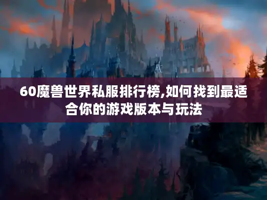 60魔兽世界私服排行榜,如何找到最适合你的游戏版本与玩法