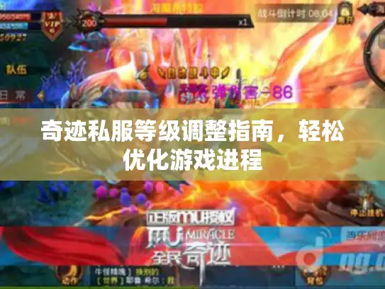 奇迹私服等级调整指南,轻松优化游戏进程 奇迹私服等级调整指南,轻松优化游戏进程