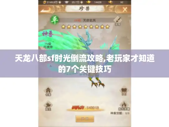 天龙八部sf时光倒流攻略,老玩家才知道的7个关键技巧