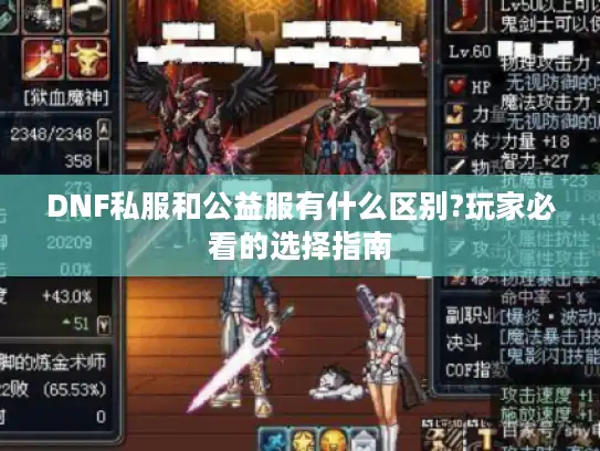 DNF私服和公益服有什么区别?玩家必看的选择指南 DNF私服和公益服有什么区别?玩家必看的选择指南