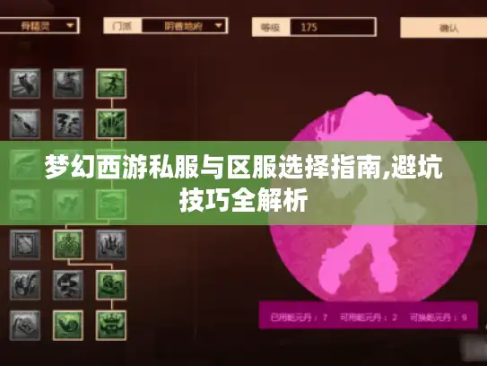 梦幻西游私服与区服选择指南,避坑技巧全解析