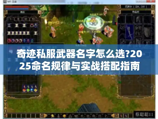 奇迹私服武器名字怎么选?2025命名规律与实战搭配指南 奇迹私服武器名字怎么选?2025命名规律与实战搭配指南