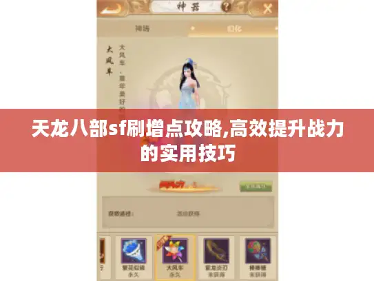 天龙八部sf刷增点攻略,高效提升战力的实用技巧