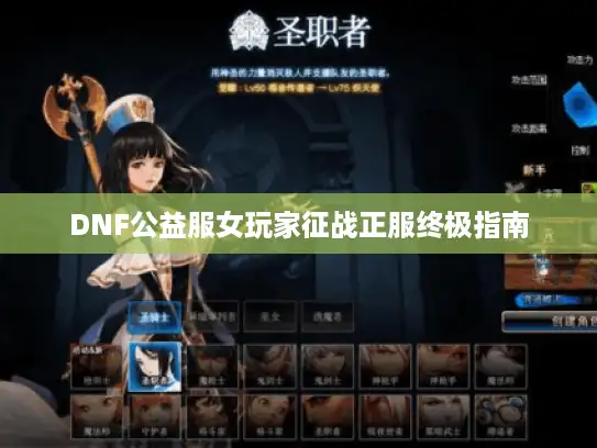 DNF公益服女玩家征战正服终极指南