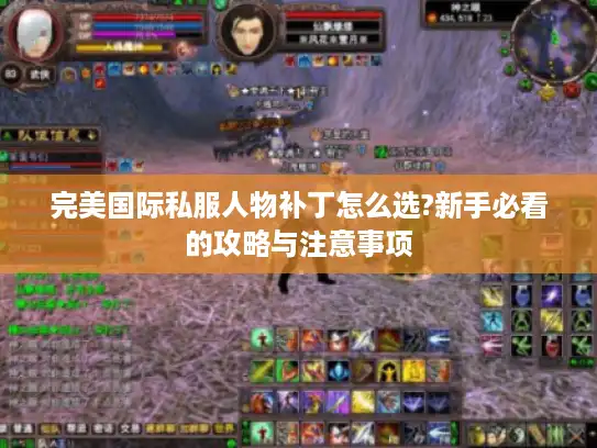 完美国际私服人物补丁怎么选?新手必看的攻略与注意事项