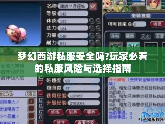 梦幻西游私服安全吗?玩家必看的私服风险与选择指南