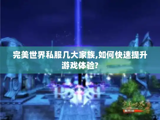 完美世界私服几大家族,如何快速提升游戏体验?