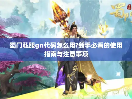 蜀门私服gn代码怎么用?新手必看的使用指南与注意事项 蜀门私服gn代码怎么用?新手必看的使用指南与注意事项