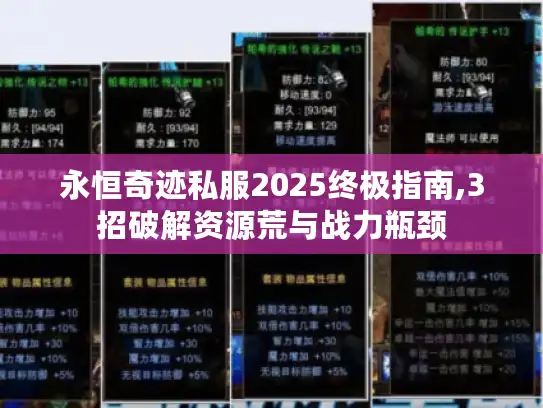 永恒奇迹私服2025终极指南,3招破解资源荒与战力瓶颈
