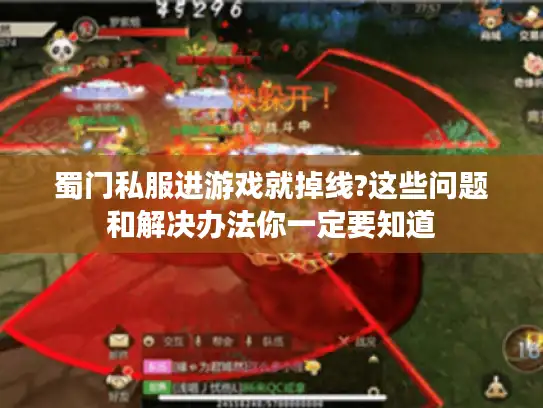 蜀门私服进游戏就掉线?这些问题和解决办法你一定要知道
