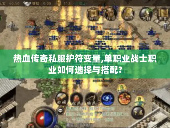 热血传奇私服护符变量,单职业战士职业如何选择与搭配?
