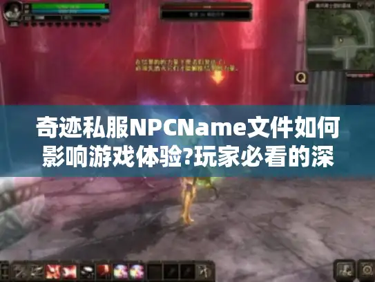 奇迹私服NPCName文件如何影响游戏体验?玩家必看的深度解析