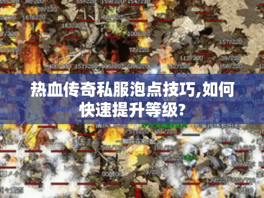 热血传奇私服泡点技巧,如何快速提升等级?