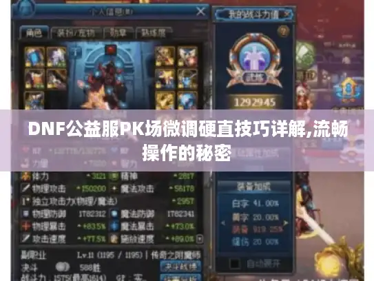 DNF公益服PK场微调硬直技巧详解,流畅操作的秘密 DNF公益服PK场微调硬直技巧详解,流畅操作的秘密