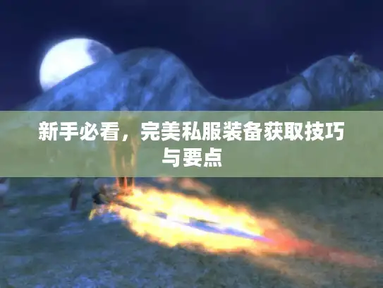 新手必看，完美私服装备获取技巧与要点