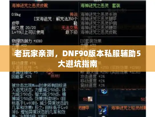 老玩家亲测，DNF90版本私服辅助5大避坑指南