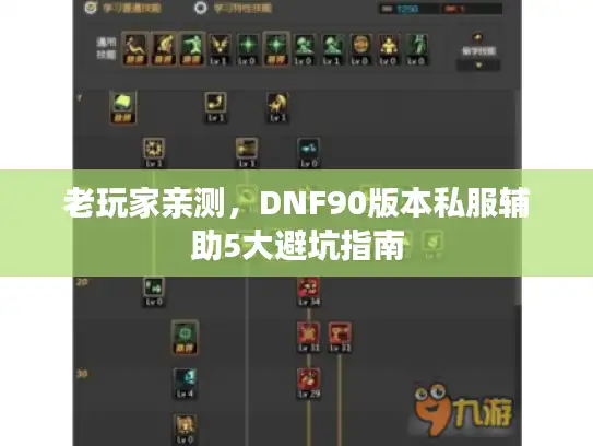 老玩家亲测，DNF90版本私服辅助5大避坑指南