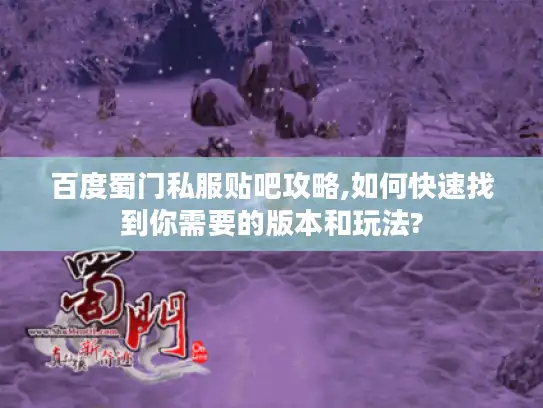 百度蜀门私服贴吧攻略,如何快速找到你需要的版本和玩法?