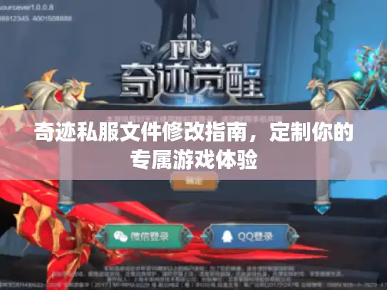 奇迹私服文件修改指南，定制你的专属游戏体验