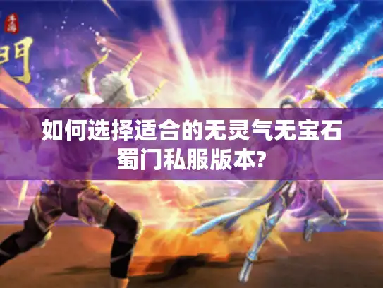 如何选择适合的无灵气无宝石蜀门私服版本?