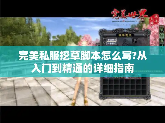 完美私服挖草脚本怎么写?从入门到精通的详细指南