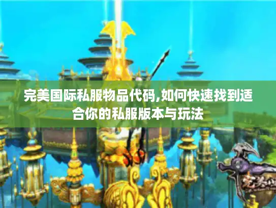 完美国际私服物品代码,如何快速找到适合你的私服版本与玩法