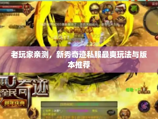 老玩家亲测，新秀奇迹私服最爽玩法与版本推荐