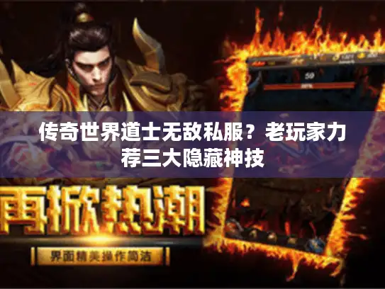 传奇世界道士无敌私服？老玩家力荐三大隐藏神技