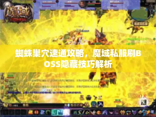 蜘蛛巢穴速通攻略，魔域私服刷BOSS隐藏技巧解析