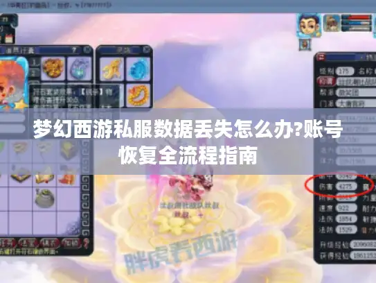 梦幻西游私服数据丢失怎么办?账号恢复全流程指南